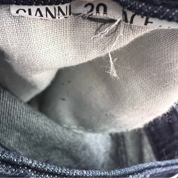 Versace jeans Medusa logo metal emblem buttons charm straight leg dark wash 💎 - Picture 14 of 16